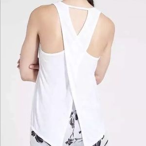 NWT ATHLETA ESSENCE TIE BACK TANK BRIGHT WHITE XL